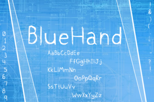 BlueHand Font: A Handwritten Typeface by Marlee Pagels