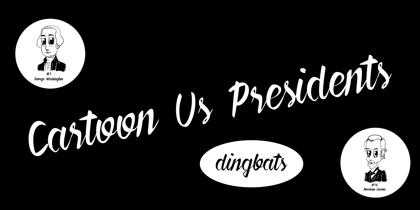 Cartoon US Presidents Dingbats: A Playful Font for Learning, Decorating, and Creative Projects