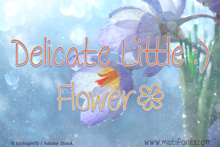 Delicate Little Flower: A Lighthearted Font for Creative Design and Craft Projects