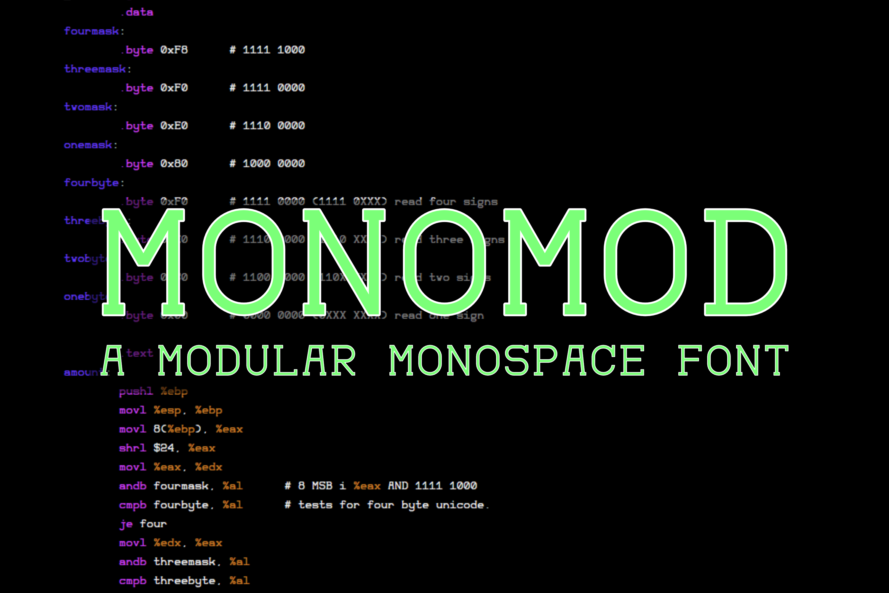 Monomod: A Simple Modular Monospace Font That Actually Fits Your Workflow