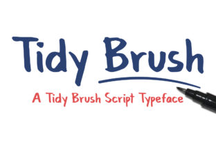 Tidy Brush: Script Font with a Handmade Feel