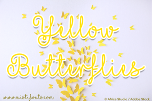 Yellow Butterflies: Evaluating a Cursive Font for Design Projects
